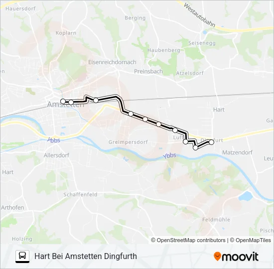 AST AMSTETTEN 3 Bus Line Map