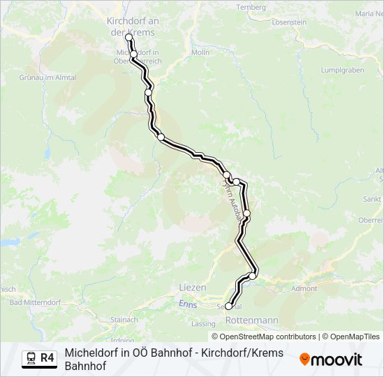 R4 Train Line Map