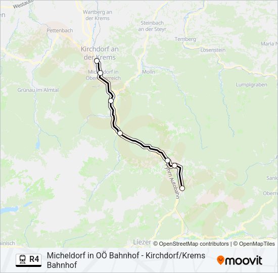 R4 Train Line Map