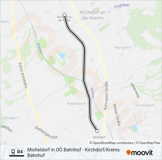 R4 Train Line Map
