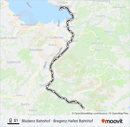 S1 Train Line Map