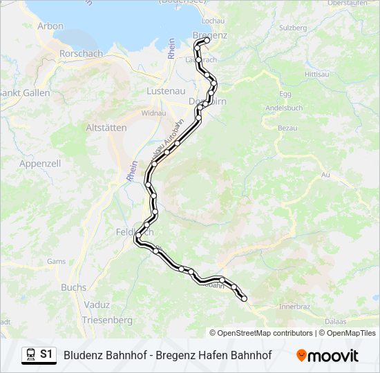 S1 Train Line Map
