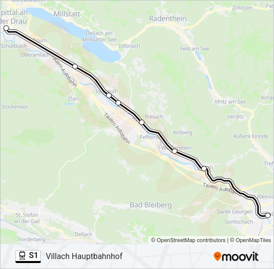 S1 Train Line Map