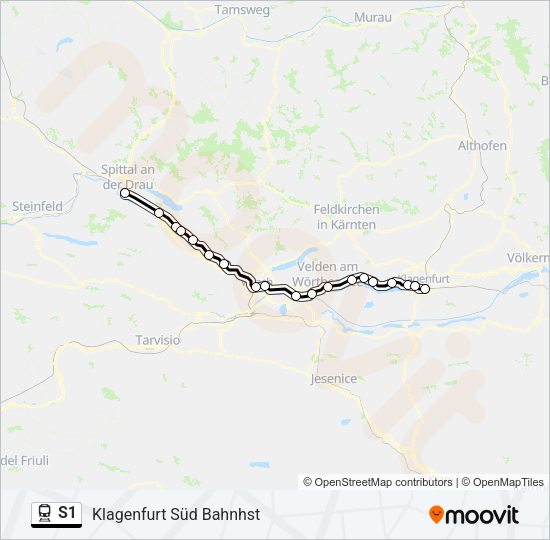 S1 Train Line Map