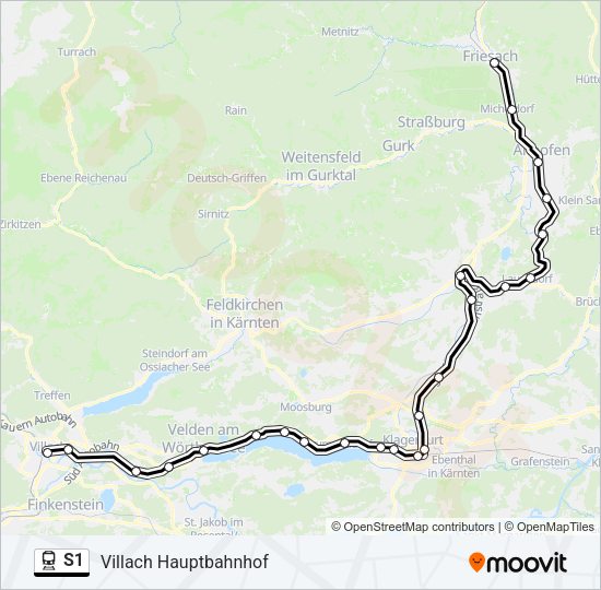 S1 Train Line Map