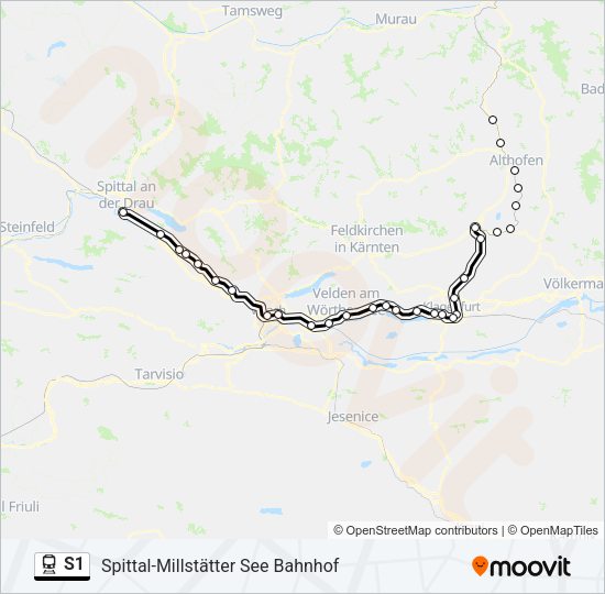 S1 Train Line Map
