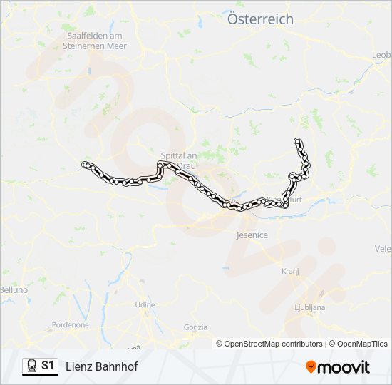 S1 Train Line Map