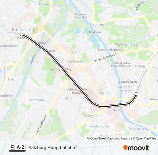 A-2 Train Line Map