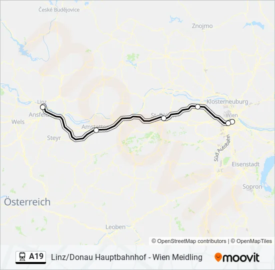 linie A19 Karte