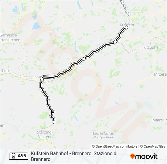 A99 Train Line Map
