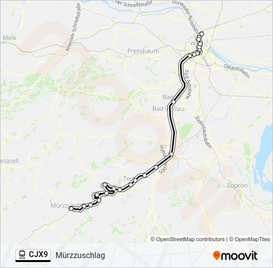 CJX9  Line Map