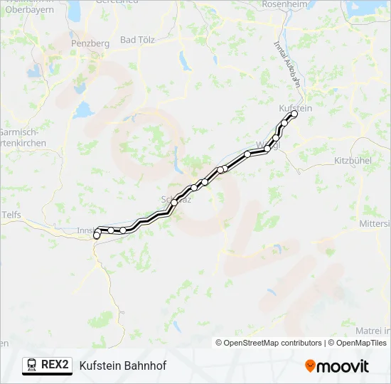 REX2 Train Line Map