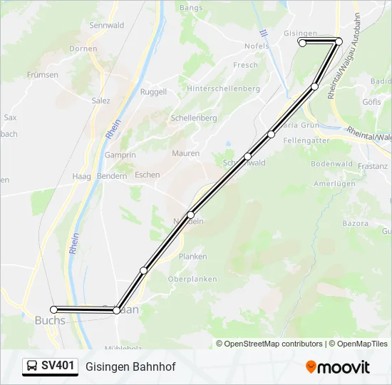 SV401  Line Map