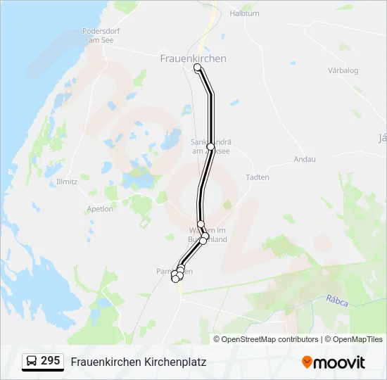295 Bus Line Map