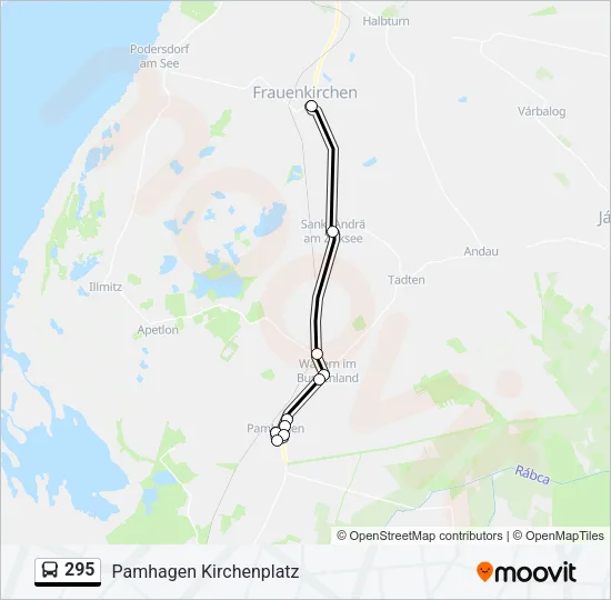 295 Bus Line Map