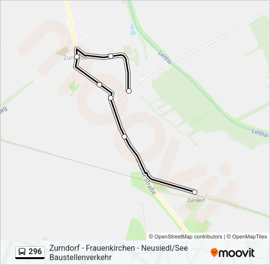 296 Bus Line Map
