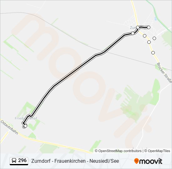 296 bus Line Map