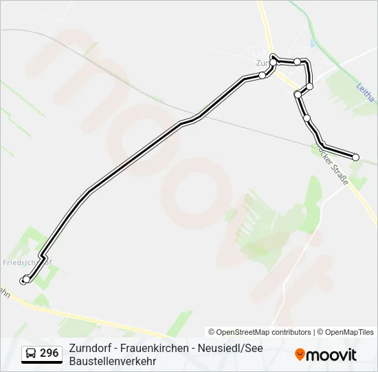 296 Bus Line Map