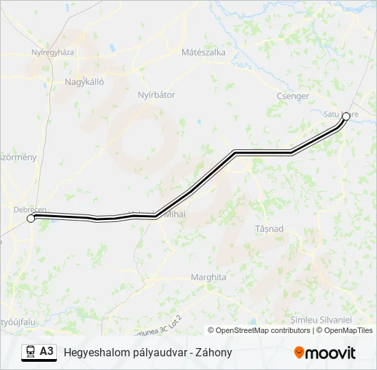 A3 Train Line Map