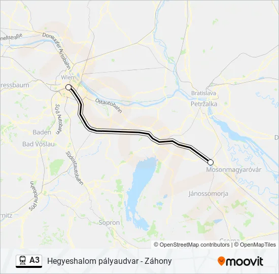 A3 Train Line Map