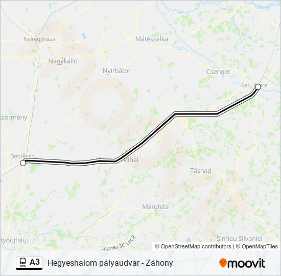 A3 Train Line Map