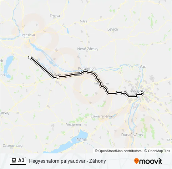 A3 Train Line Map