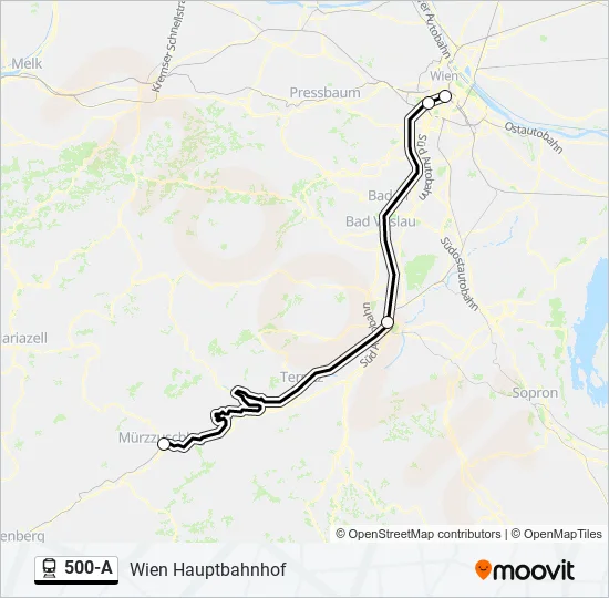 500-A Train Line Map