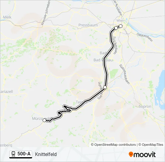 500-A Train Line Map