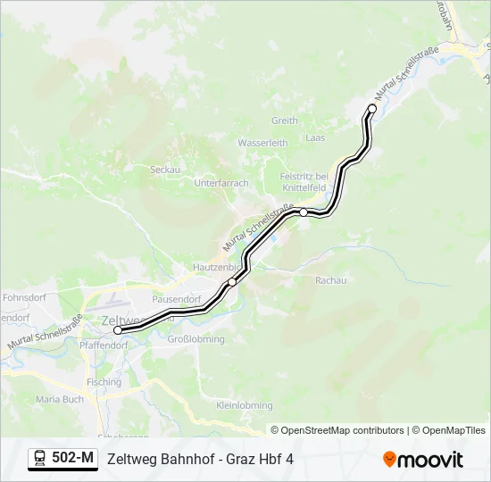 502-M Train Line Map