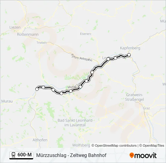 600-M Train Line Map