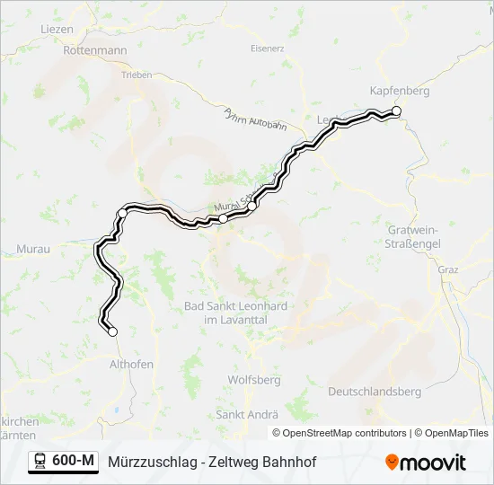 600-M Train Line Map