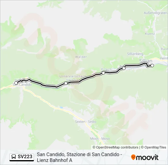 SV223 Bus Line Map