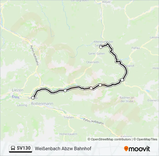 SV130 Bus Line Map