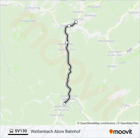 SV130 Bus Line Map