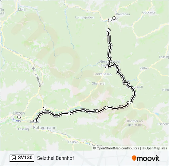 SV130 Bus Line Map