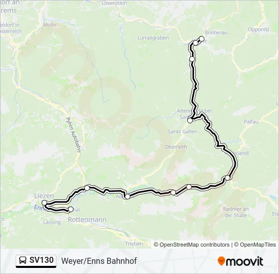 SV130 Bus Line Map