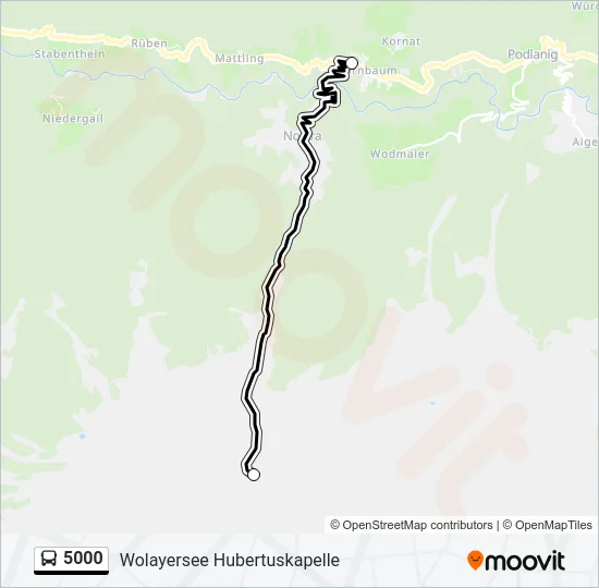 5000 Bus Line Map