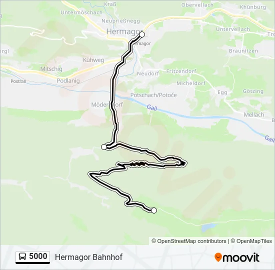 5000 Bus Line Map