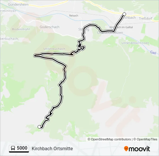 5000 Bus Line Map