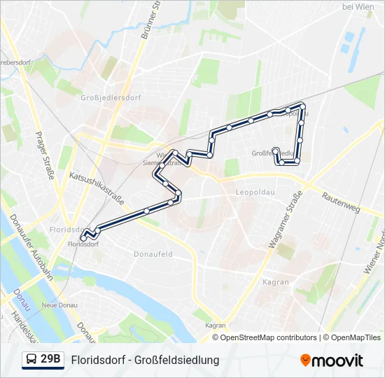 29B Bus Line Map