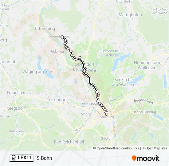 LEX11 Train Line Map