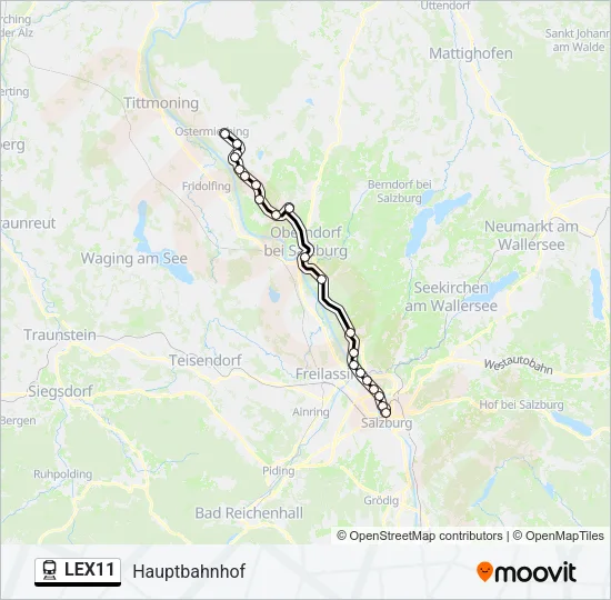 LEX11 Train Line Map