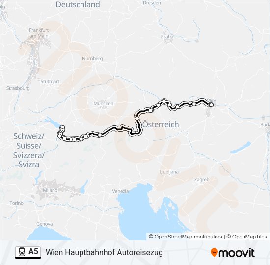 A5 Train Line Map