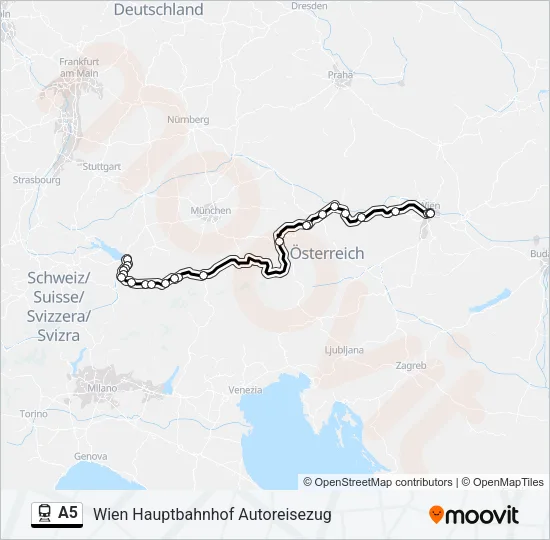 A5 Train Line Map