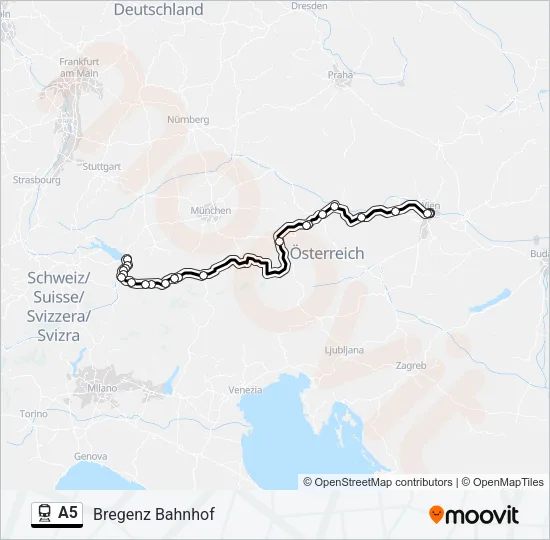 A5 Train Line Map