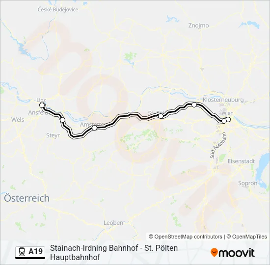 A19 Train Line Map