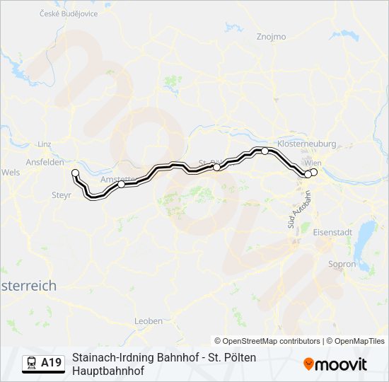 A19 Train Line Map