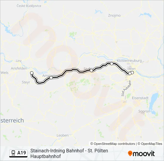 A19 Train Line Map