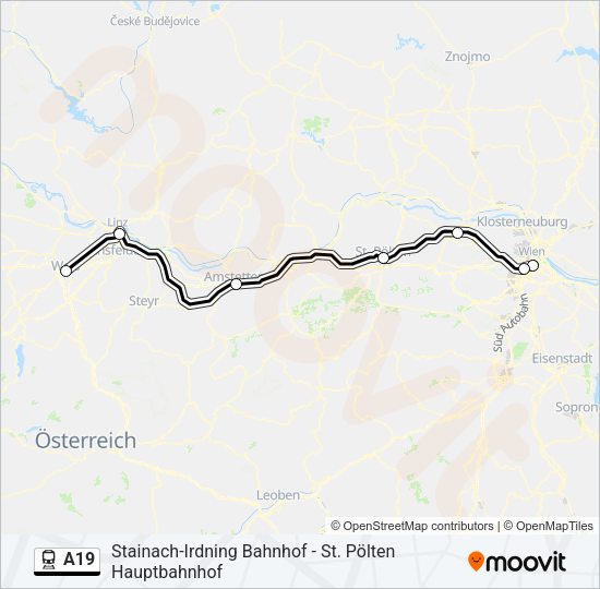 A19 Train Line Map