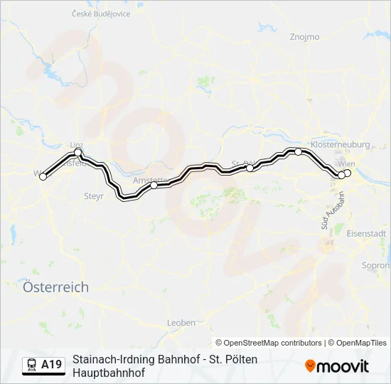 A19 Train Line Map